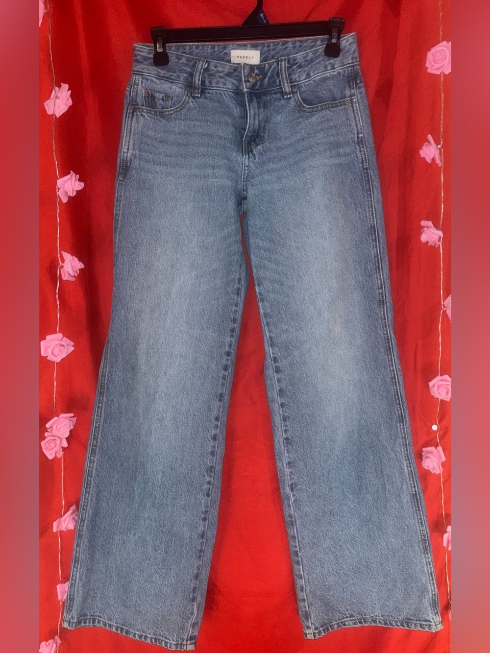 PacSun Women's Light Wash Wide Leg Jeans